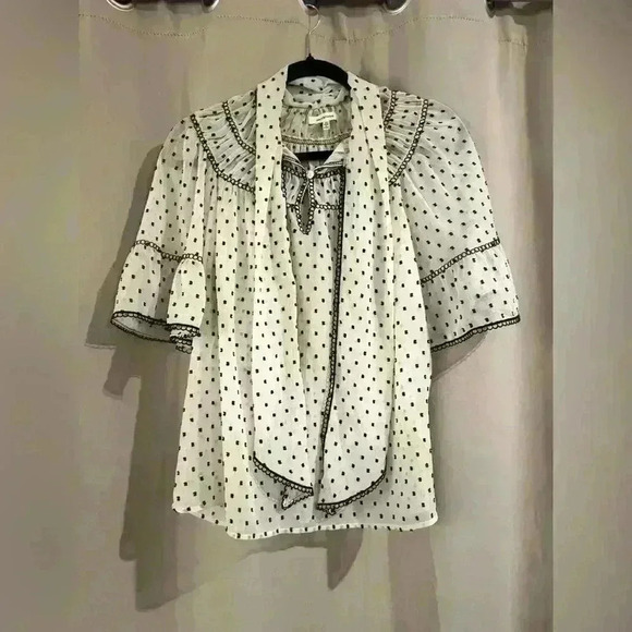 Women’s Max Studio Polka Dot Blouse - Picture 1 of 7